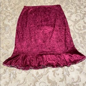 Desire Crushed Velvet Skirt Medium